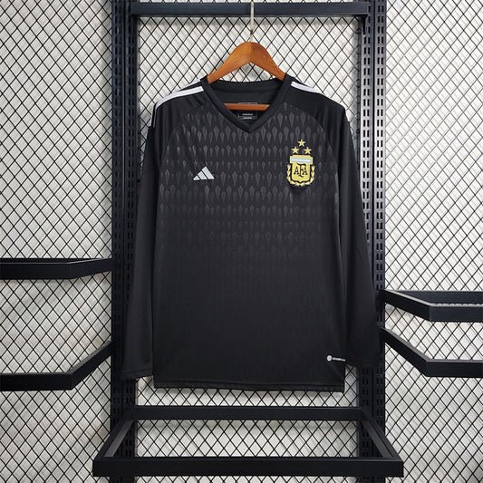 Maillot de football manches longues noir Argentine 2023