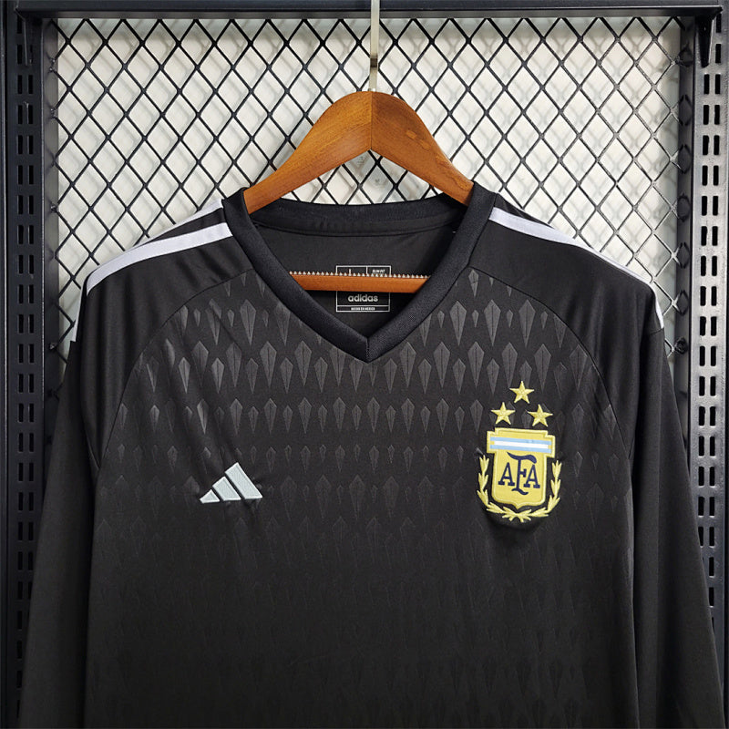 Maillot de football manches longues noir Argentine 2023