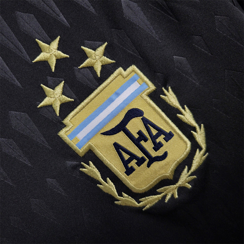 Maillot de football manches longues noir Argentine 2023