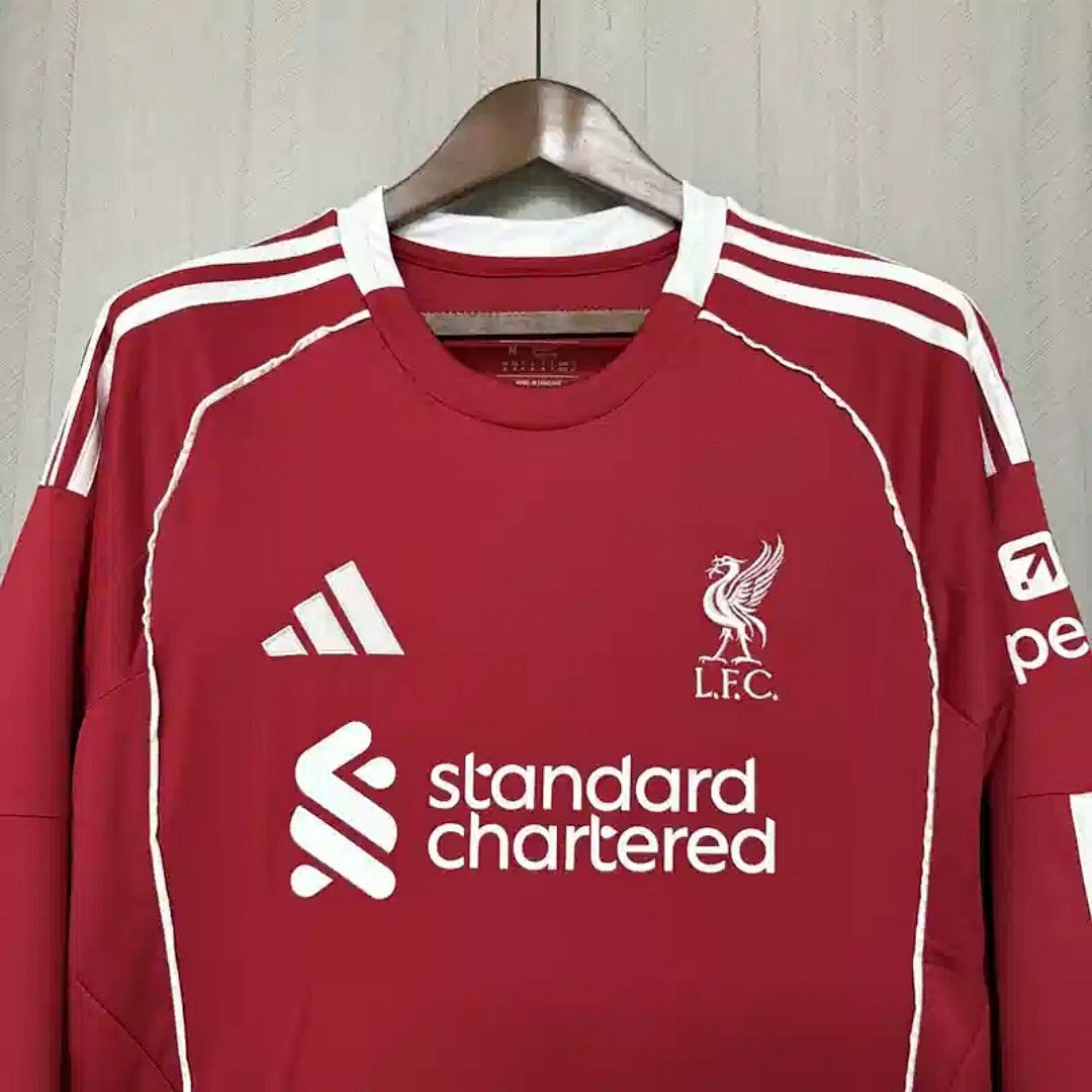 Maillot de foot domicile à manches longues Liverpool 25-26