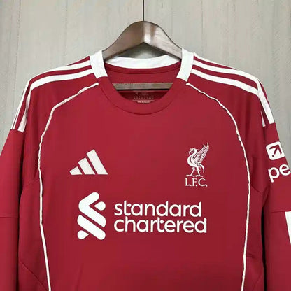 Maillot de foot domicile à manches longues Liverpool 25-26
