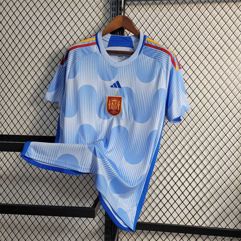 Maillot de football extérieur Espagne Coupe du Monde 2022