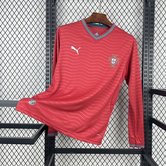 Maillot de football à manches longues domicile Portugal Coupe du Monde 2026