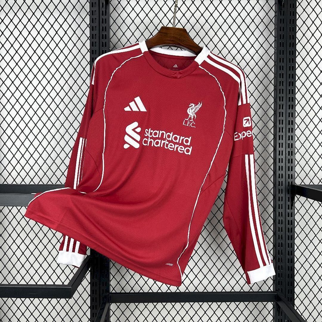 Maillot de foot domicile à manches longues Liverpool 25-26