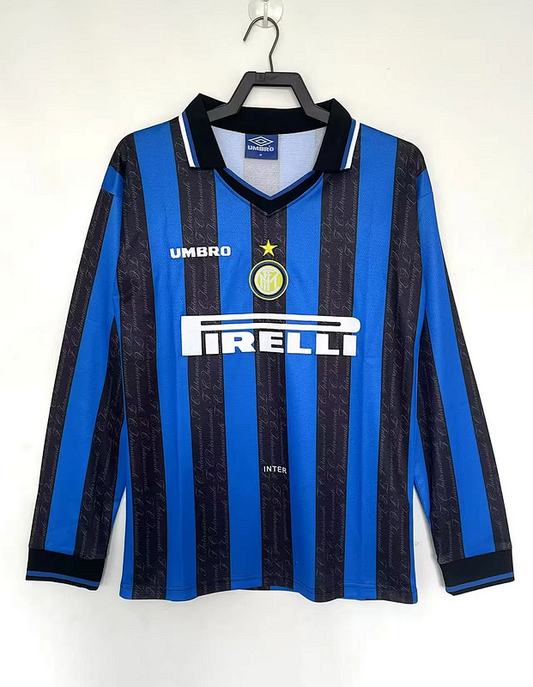 Maillot de Football Rétro Manche longues Inter Milan