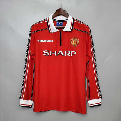 Maillot de Football Rétro Manche longues Manchester United 98-99